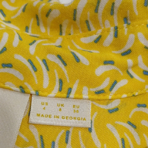 Maeve By Anthropology Lemon Button-Down Shirt Sz4 Gentle Used - Picture 4 of 8
